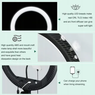 GODOX LR150 LED Ringlicht 18 Inch 38W 3000K-6000K Selfies Makeup — miniatuur 6