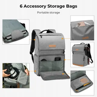 K&F CONCEPT Fotorugzak 22L Grote Capaciteit Laptop 15,6 Inch — miniatuur 5
