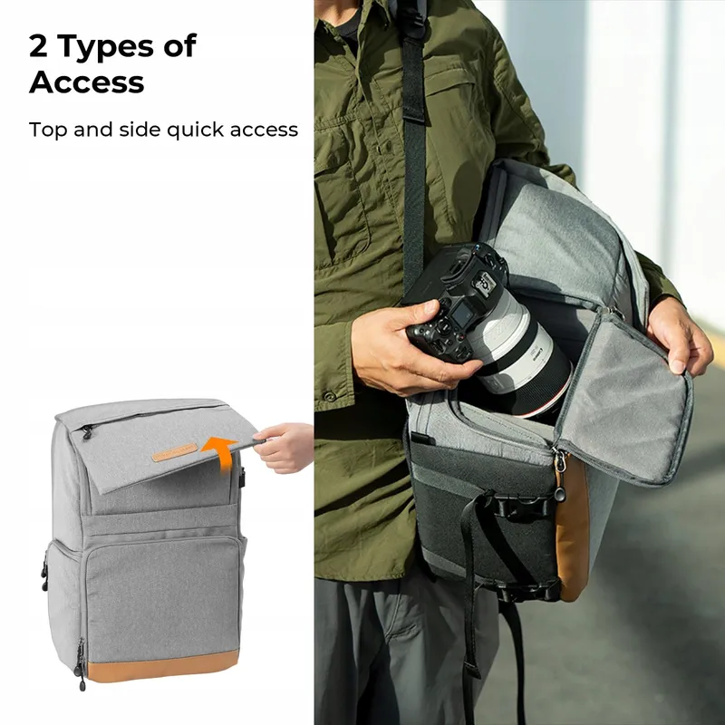 K&F CONCEPT Fotorugzak 22L Grote Capaciteit Laptop 15,6 Inch — foto 4