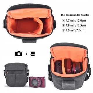 FOSOTO Cameratas Canvas Waterdicht Sony Fujifilm Canon — miniatuur 8