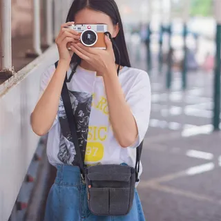 FOSOTO Cameratas Canvas Waterdicht Sony Fujifilm Canon — miniatuur 2