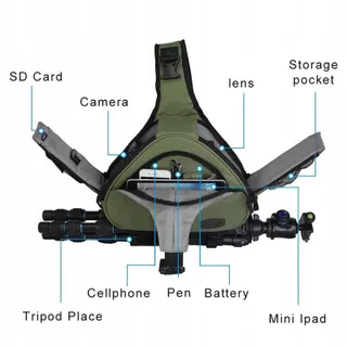 CADeN Cameratas voor Canon Nikon Sony DSLR SLR Groen — miniatuur 3