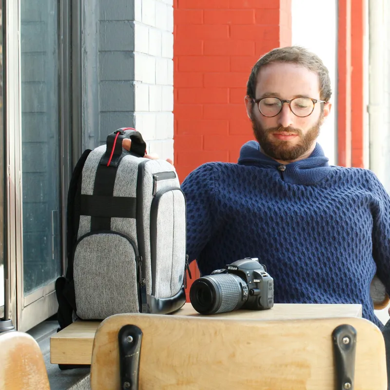USA GEAR Camerarugzak DSLR Grijs Verstelbare Vakverdelers — foto 9