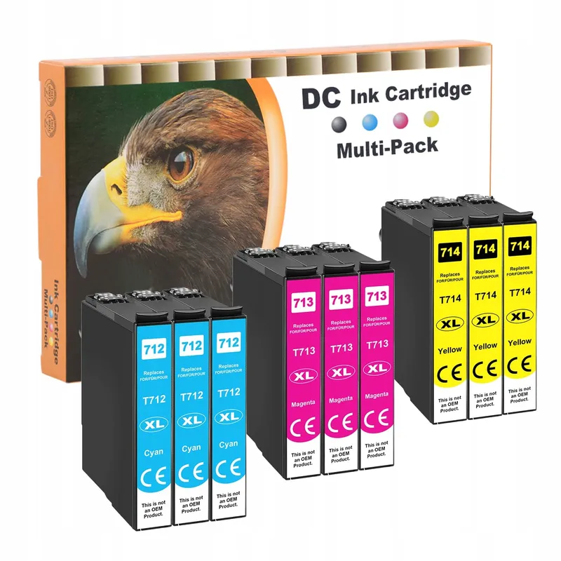 D&C Inktcartridges Epson 71 71XL Stylus SX100 SX400 DX9400 9-delig — foto 1