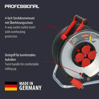 BRENNENSTUHL Professionele Kabelhaspel 25m IP44 Bouw Buiten — miniatuur 2