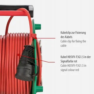 BRENNENSTUHL Garant G IP44 Tuinkabelhaspel 40m Grasmaaier — miniatuur 4