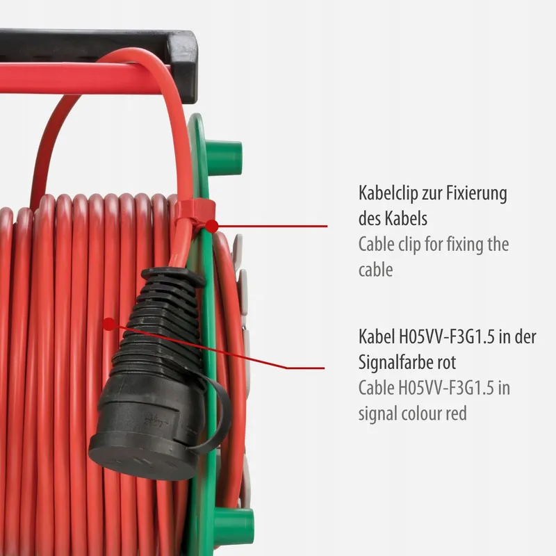 BRENNENSTUHL Garant G IP44 Tuinkabelhaspel 40m Grasmaaier — foto 4