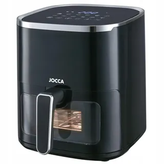 JOCCA Airfryer 5L 1450W Gezond Koken LED Scherm Zwart — miniatuur 2