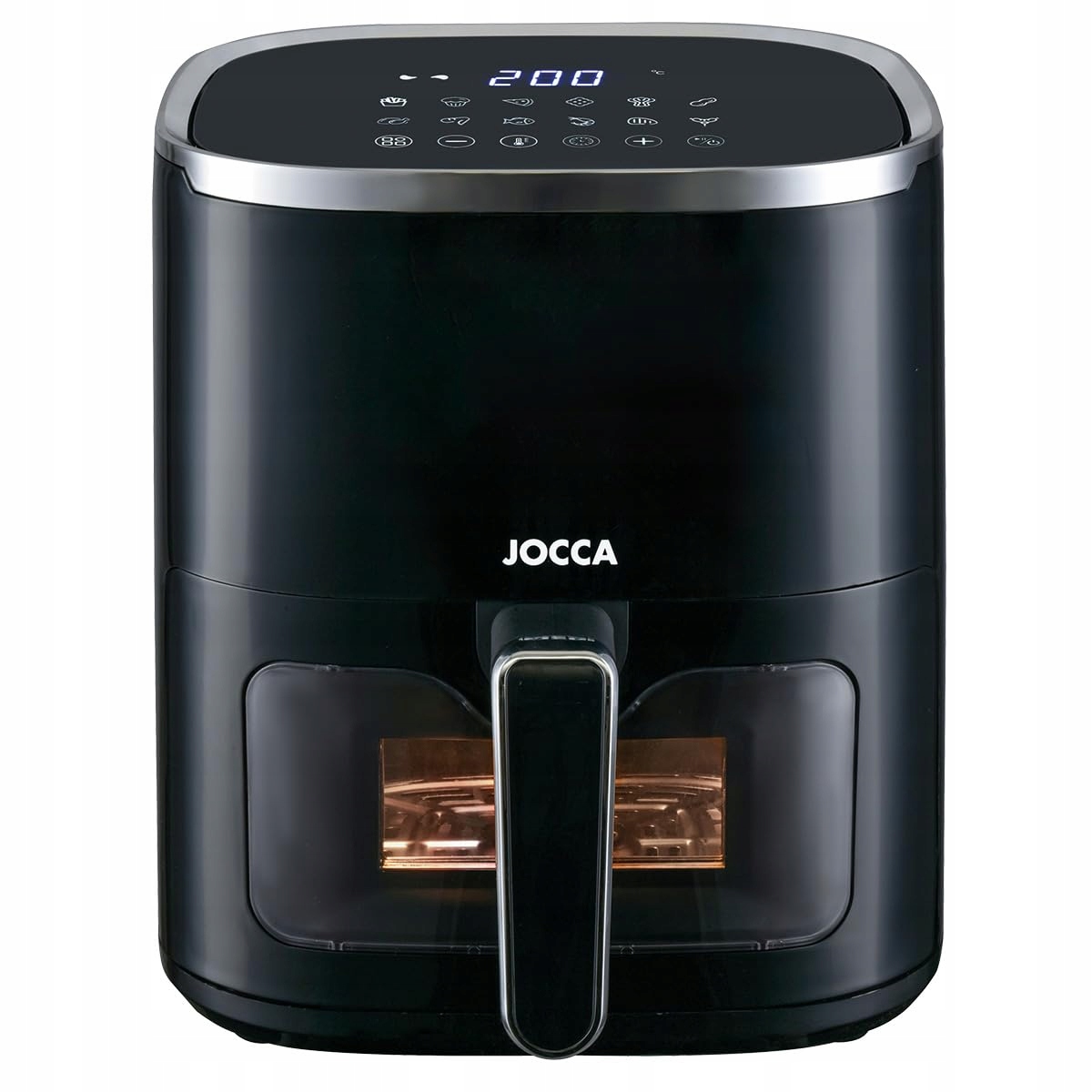 JOCCA Airfryer 5L 1450W Gezond Koken LED Scherm Zwart