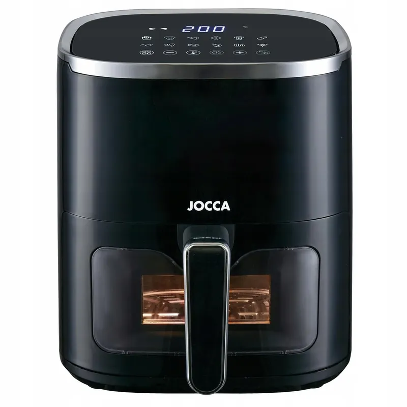 JOCCA Airfryer 5L 1450W Gezond Koken LED Scherm Zwart — foto 1