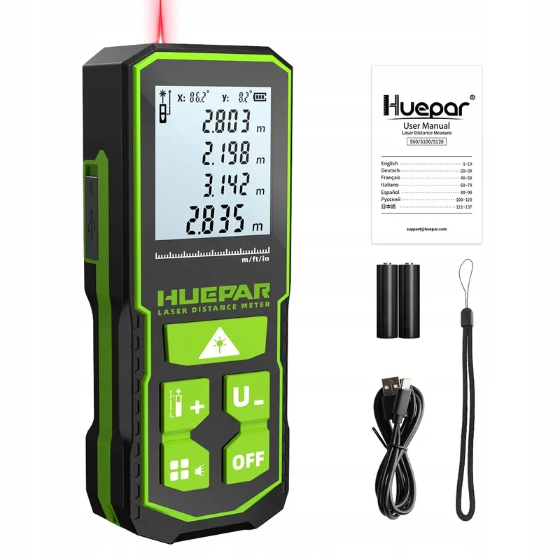 HUEPAR Laserafstandsmeter 100M Accu Hoekweergave — foto 2