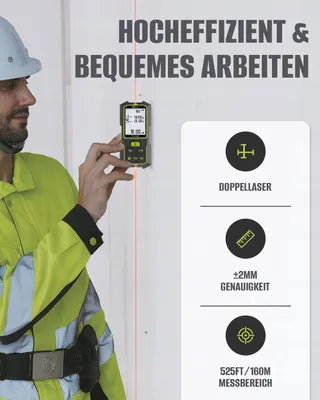 INKERMA Dubbele Laserafstandsmeter 160M Hoeksensor Pythagoras — miniatuur 3