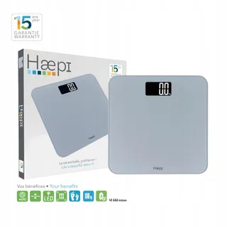 HAEPI Digitale Weegschaal Glas Platform LED Display 180kg — miniatuur 4