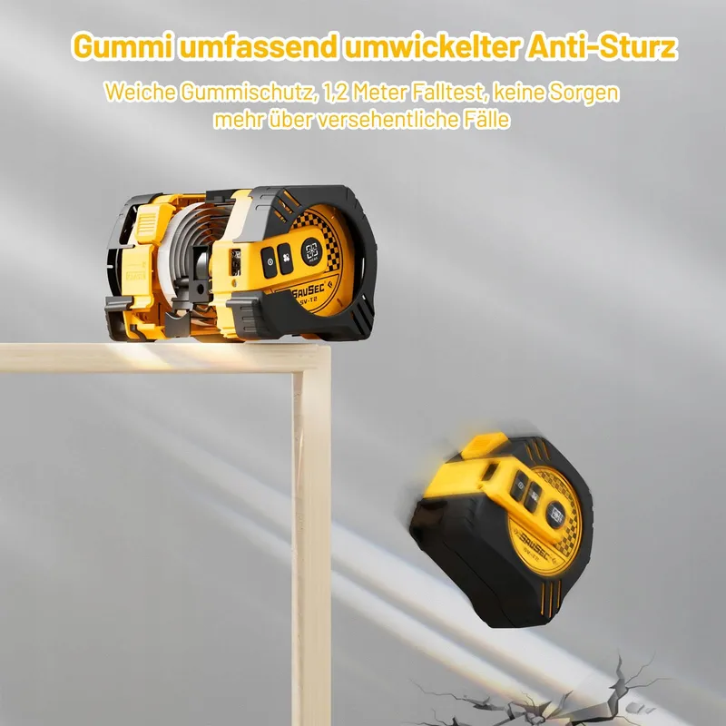 SAVSEC Laserafstandsmeter 2-in-1 40m Digitaal Meetlint LCD — foto 1
