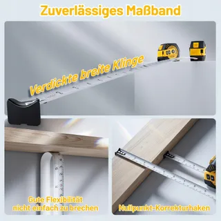 SAVSEC Laserafstandsmeter 2-in-1 40m Digitaal Meetlint LCD — miniatuur 7