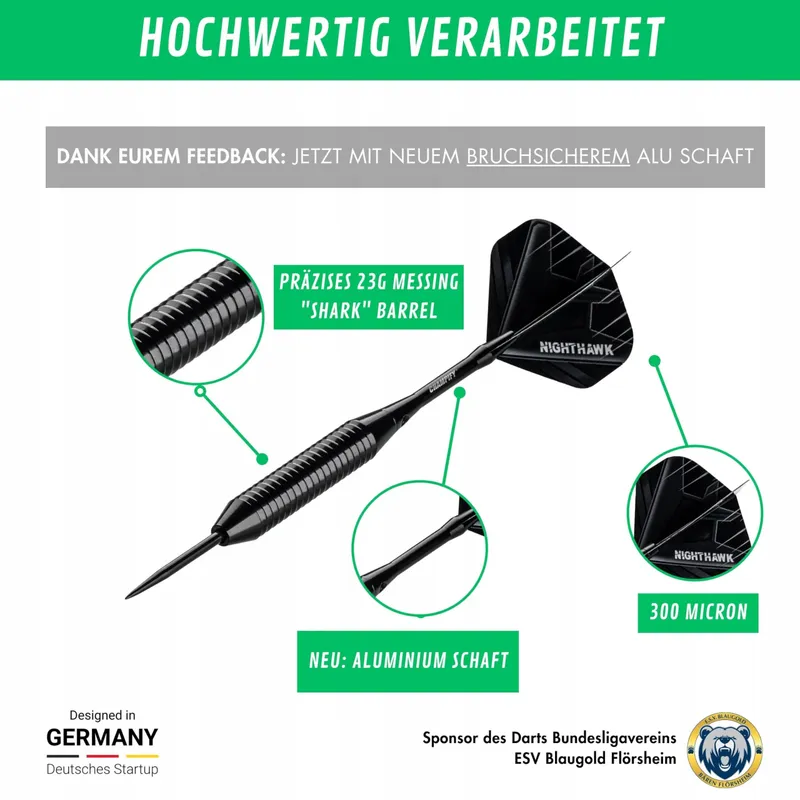 CHAMPIFY Nighthawk Dartset 23g Stalen Punten Voor Beginners — foto 2