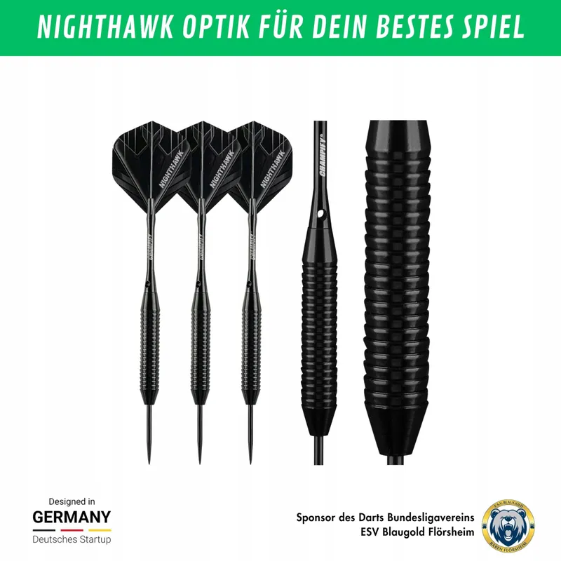 CHAMPIFY Nighthawk Dartset 23g Stalen Punten Voor Beginners — foto 6