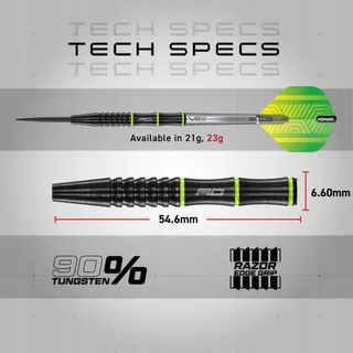 RED DRAGON Freestyle Wolfraam Dartset 23g Met Flights En Shafts — miniatuur 4