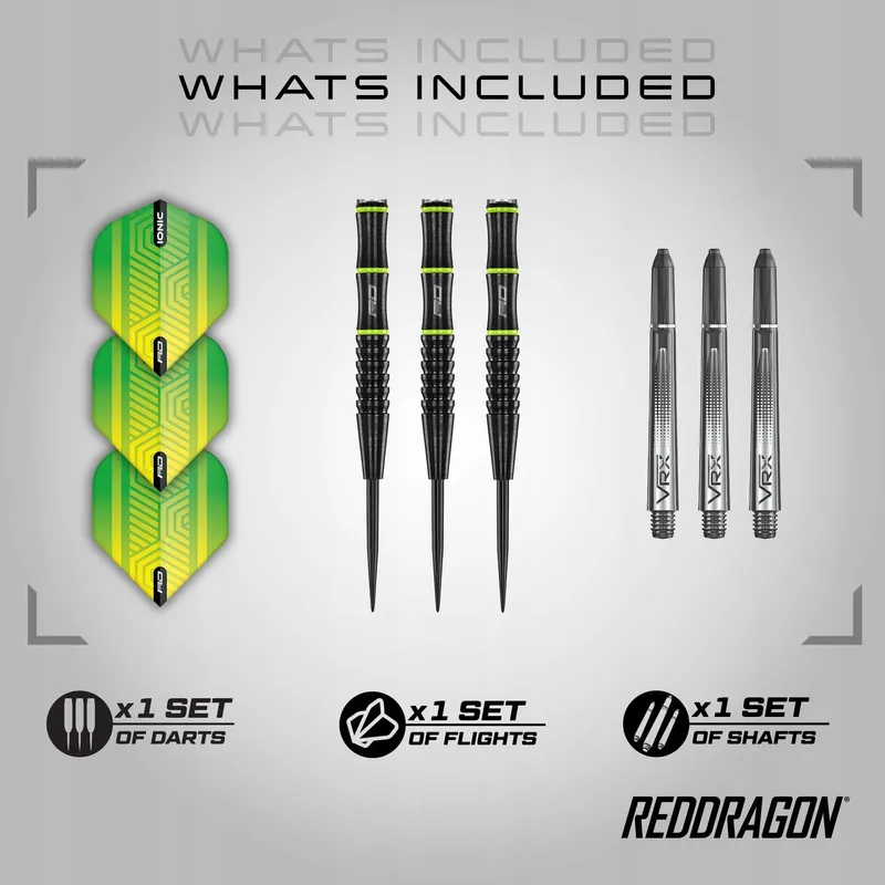 RED DRAGON Freestyle Wolfraam Dartset 23g Met Flights En Shafts — foto 2