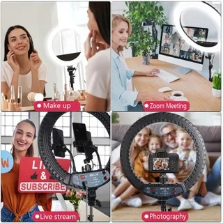 21 Inch LED Ringlicht met Statief Videoringlamp — miniatuur 6