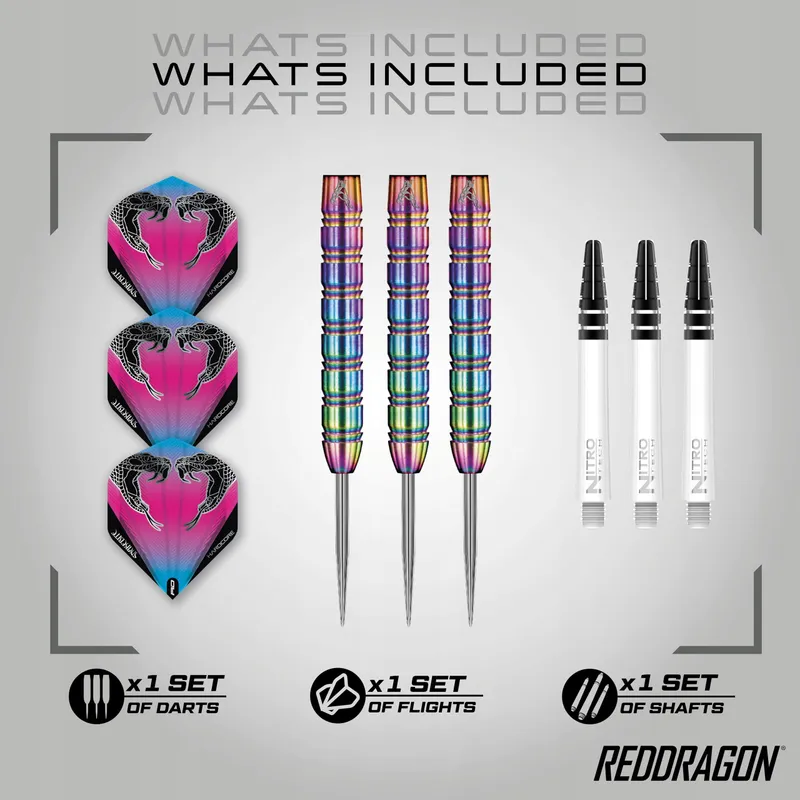 RED DRAGON Snakebite 1 Darts 22g 85% Wolfraam Professioneel — foto 2