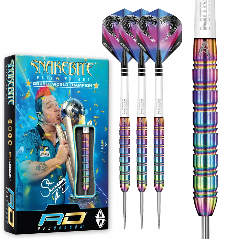 RED DRAGON Snakebite 1 Darts 22g 85% Wolfraam Professioneel — foto 1