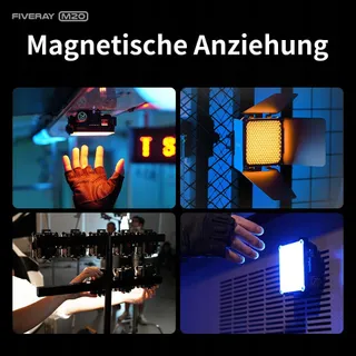 ZHIYUN Fiveray M20 Combo LED Videolicht 20W Bi-Color Magnetisch — miniatuur 4