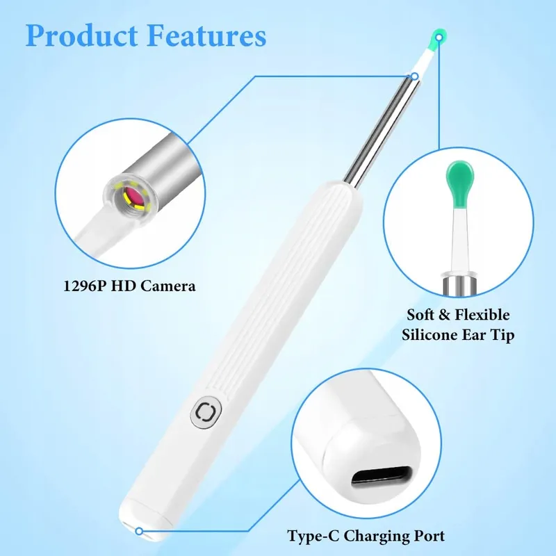 ACWOO Oorreiniger Camera IP67 Waterdicht WiFi 6 LED — foto 3