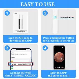 ACWOO Oorreiniger Camera IP67 Waterdicht WiFi 6 LED — miniatuur 8