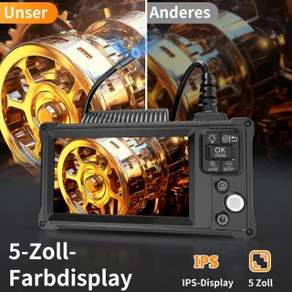 ENNOVOR Endoscoopcamera HD 1920P Dual Lens 5 Inch IP67 10M Kabel — miniatuur 2