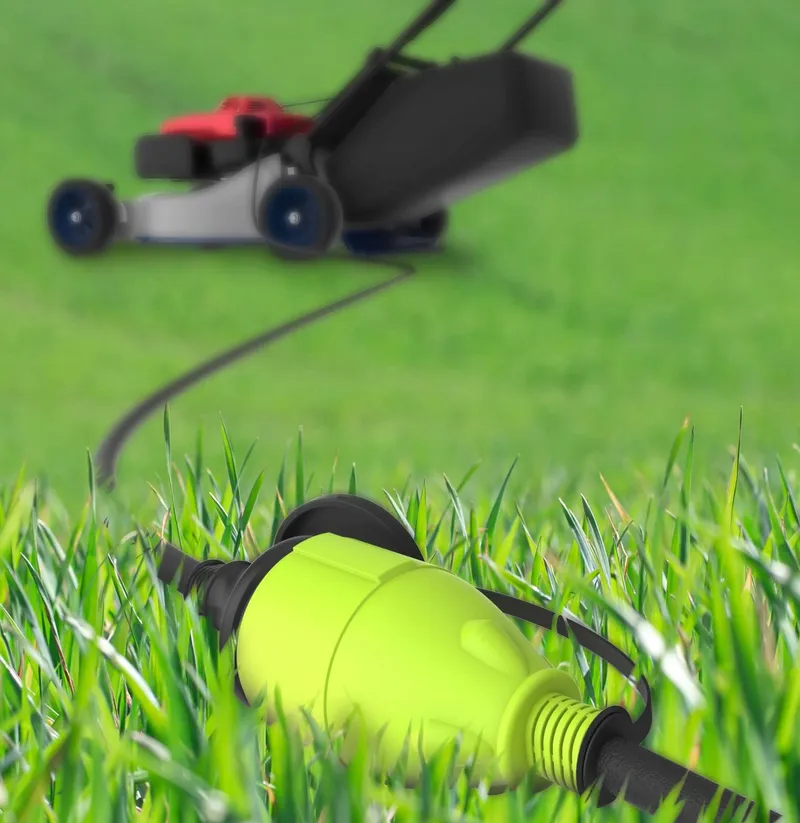 MUTECPOWER Verlengkabel 10m IP44 Buiten 1,5mm² Zwart Groen — foto 5