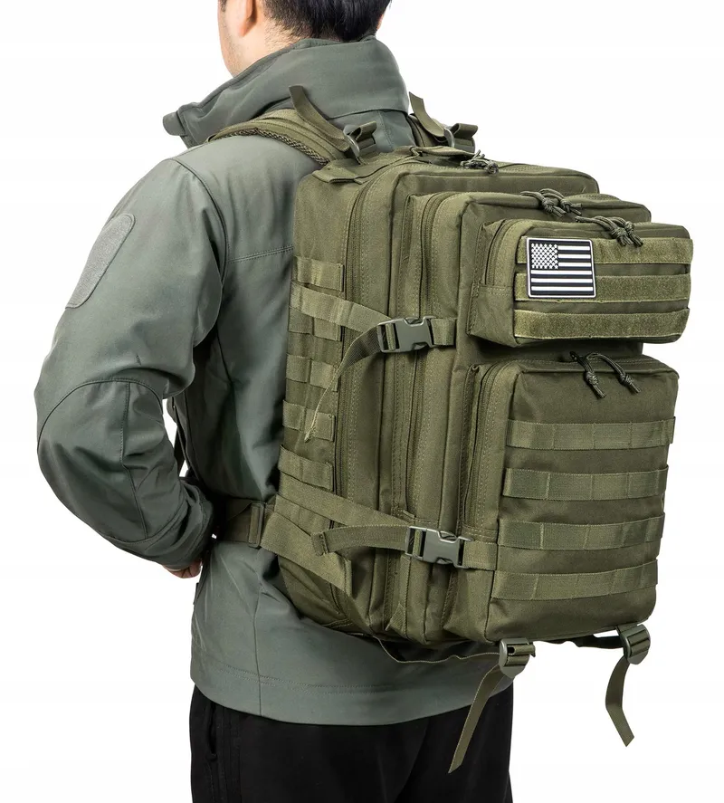 QT&QY Tactische Rugzak 45L Molle Wandelen Trekking — foto 4