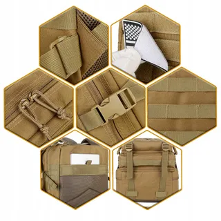 QT&QY Tactische Rugzak 45L Molle Wandelen Trekking — miniatuur 6