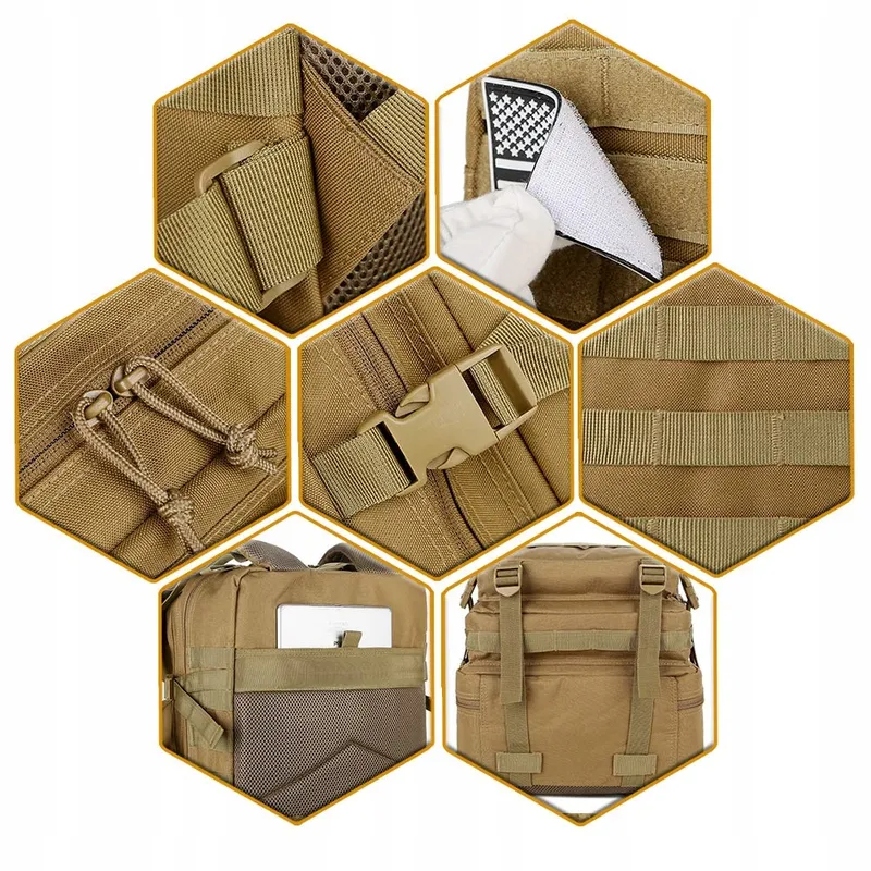 QT&QY Tactische Rugzak 45L Molle Wandelen Trekking — foto 6