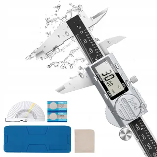 HOUSOLUTION Digitale Schuifmaat 6" IP54 LCD Zilver Zwart — miniatuur 1