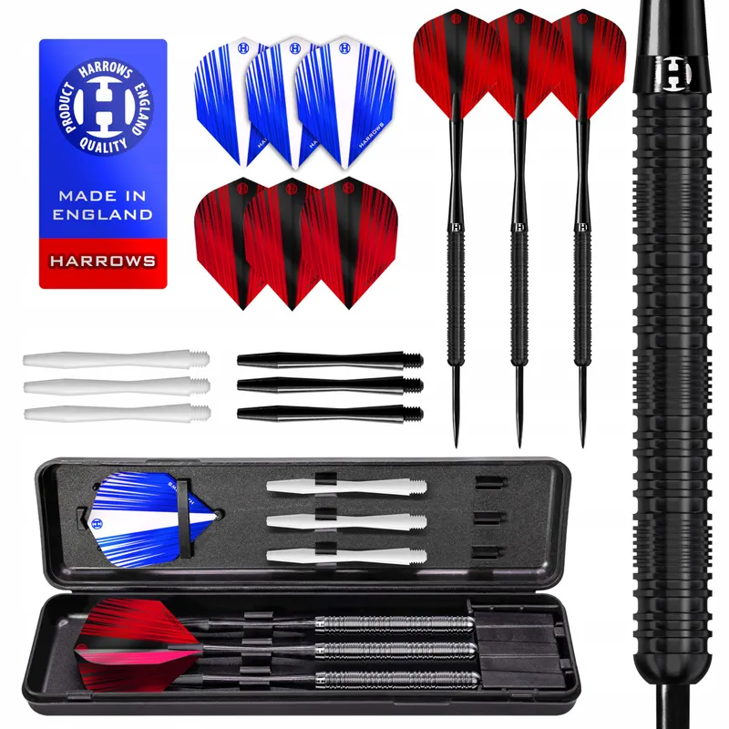 HARROWS Caliber 90% Wolfraam Steeltip Darts 21g-30g Set — foto 1