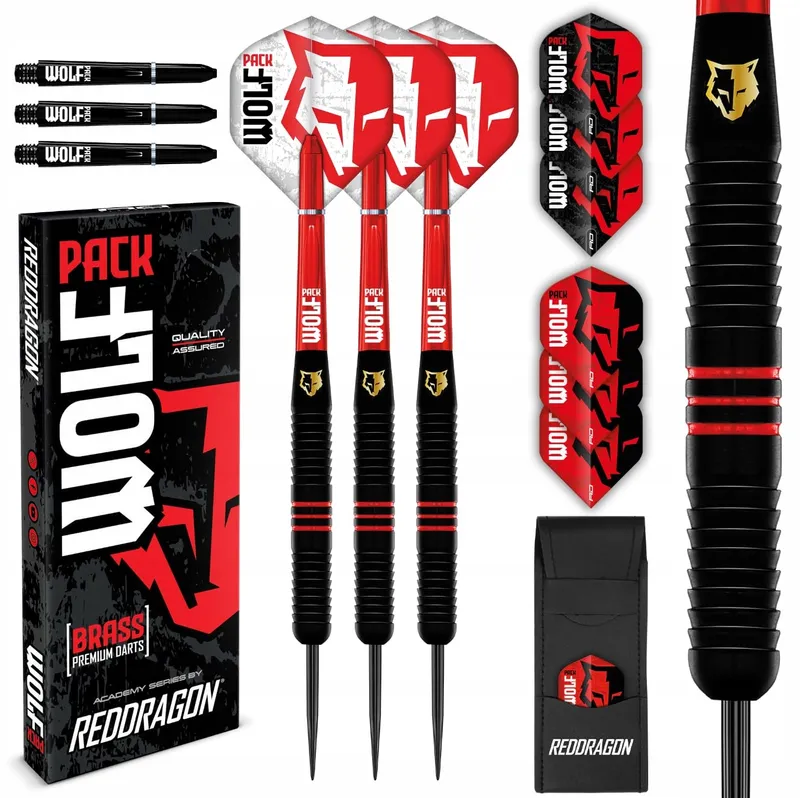 RED DRAGON Wolf Pack Steeltip 22g Messing Flights — foto 1