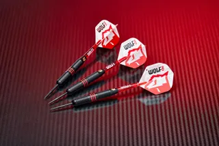 RED DRAGON Wolf Pack Steeltip 22g Messing Flights — miniatuur 6