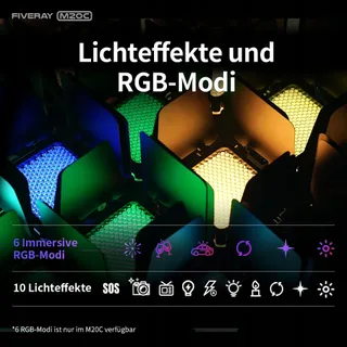 ZHIYUN Fiveray M20C Combo RGB LED Lamp 20W Magnetisch Streaming — miniatuur 5
