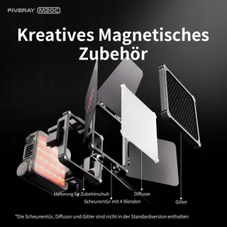 ZHIYUN Fiveray M20C Combo RGB LED Lamp 20W Magnetisch Streaming — miniatuur 9