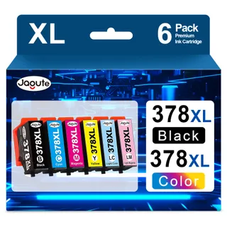JAGUTE Inkt 378XL Vervanging Epson XP-8600 6 Kleuren — miniatuur 1