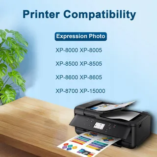 JAGUTE Inkt 378XL Vervanging Epson XP-8600 6 Kleuren — miniatuur 2