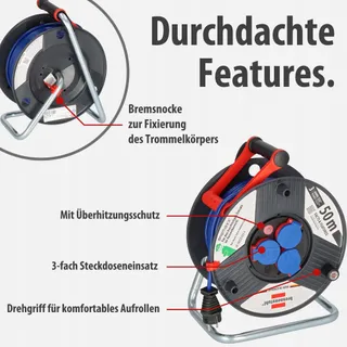 BRENNENSTUHL Garant Kabelhaspel 50m Buiten IP44 Grijs — miniatuur 3