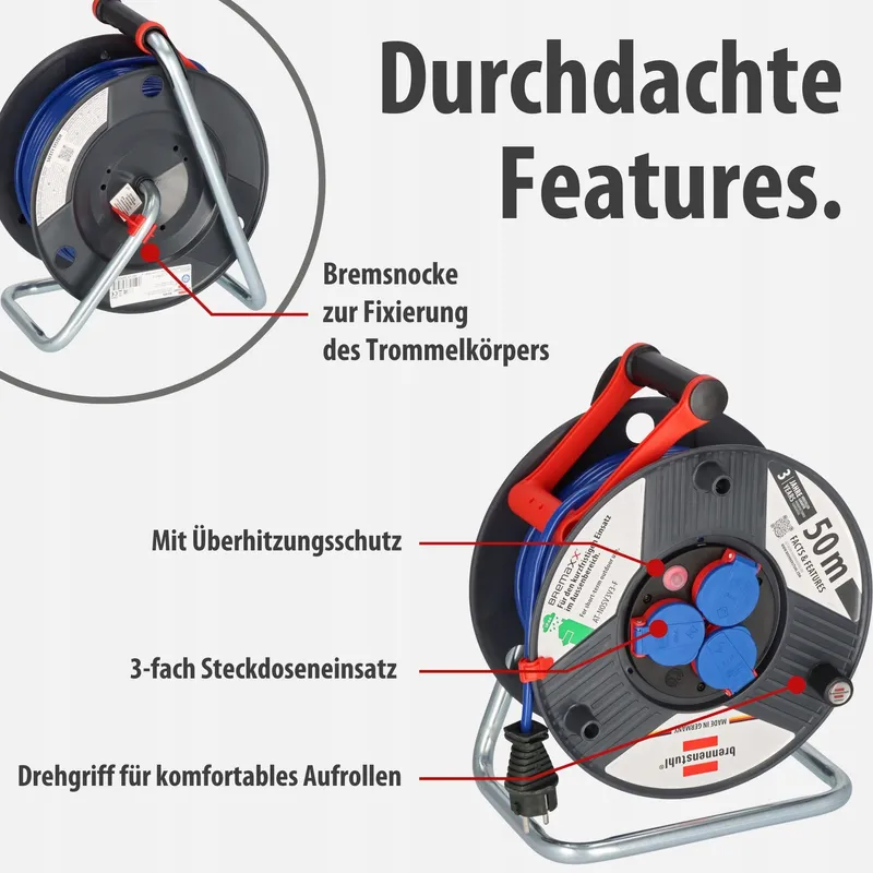 BRENNENSTUHL Garant Kabelhaspel 50m Buiten IP44 Grijs — foto 3