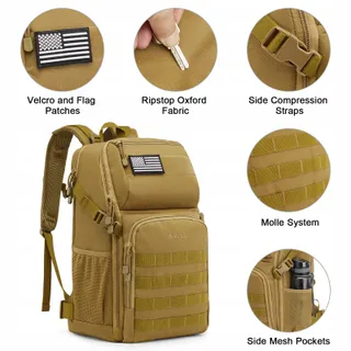 G4FREE Tactische Rugzak 35L Militair Molle Camping Trekking — miniatuur 2