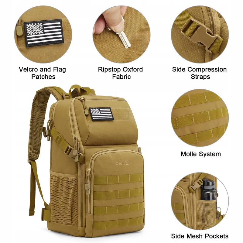 G4FREE Tactische Rugzak 35L Militair Molle Camping Trekking — foto 2