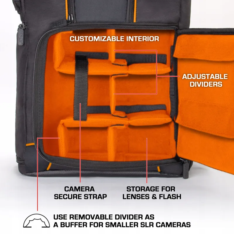 USA GEAR Camerarugzak DSLR Laptop 43cm Waterdicht — foto 5