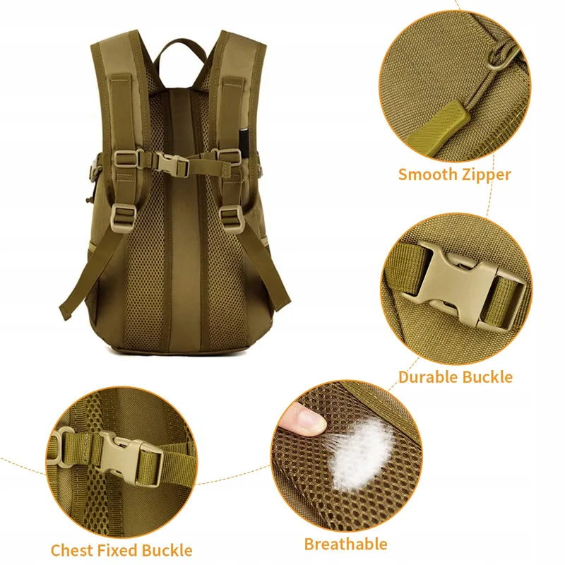 HUNTVP Tactische Rugzak 12L Waterdicht Molle Outdoor Unisex β foto 5