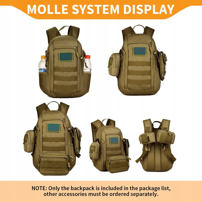 HUNTVP Tactische Rugzak 12L Waterdicht Molle Outdoor Unisex β foto 4