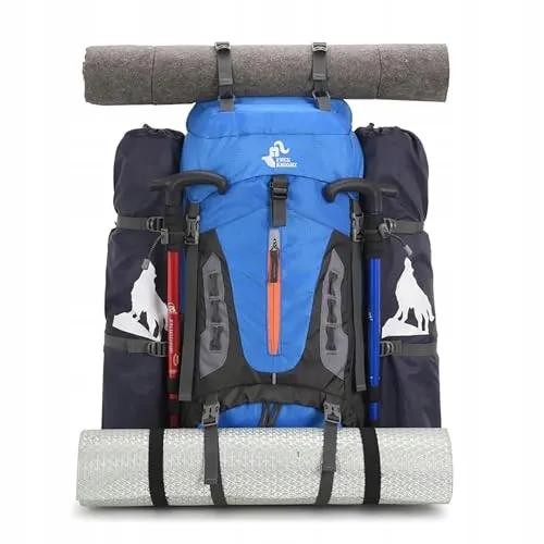BSEASH Waterdichte Lichte Rugzak 60L Wandelen Camping Reizen — foto 8